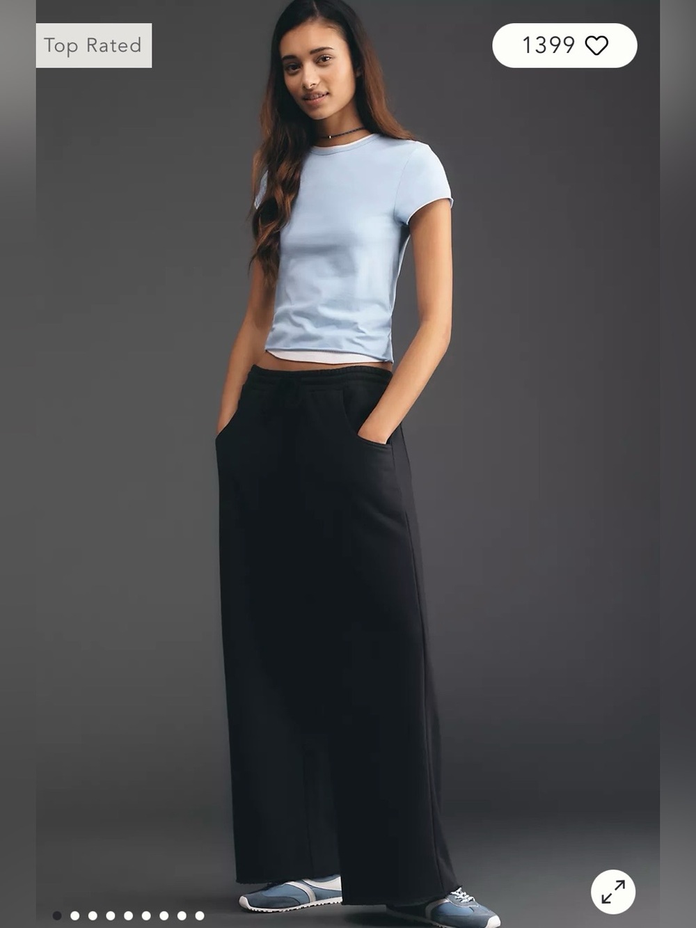 Daily Practice/Anthropologie Easy Mile Wide Leg Pants in Black Size XS. NWT